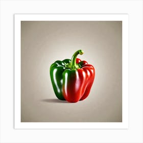 Red And Green Pepper 1 Art Print