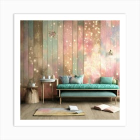 Snowflakes On The Wall Art Print