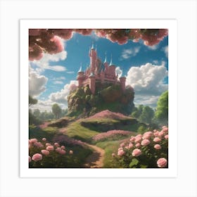 Albedobase Xl Garden Castlemany Flowersa Few Rosesclouds Drama 1 Art Print