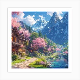 Japanese Village Art Print