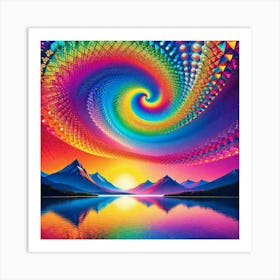 Psychedelic Spiral Painting 2 Art Print