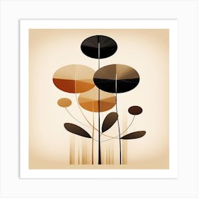 Abstract Flowers 1 Art Print