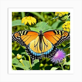 Butterflies Insect Lepidoptera Wings Antenna Colorful Flutter Nectar Pollen Metamorphosis (9) Art Print