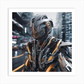 Futuristic Robot 136 Art Print