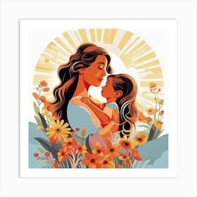 Mother And Daughter 2 Art Print