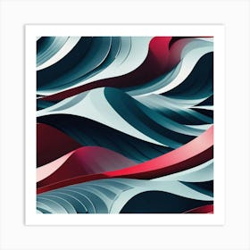 Abstract Waves Art Print