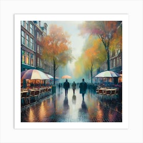 Rainy Day In Amsterdam 17 Art Print