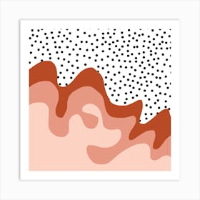 Abstract Painting with dots Art Print