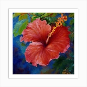 Hibiscus Oldstyle Art Print