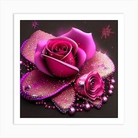 Pink Roses Art Print