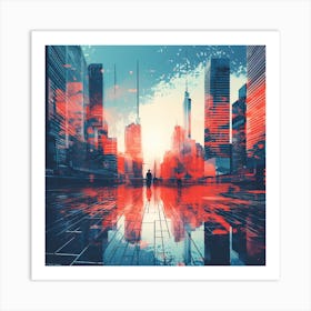 Abstract Cityscape Art Print