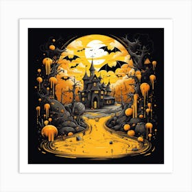 Halloween Castle Art Print