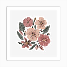 Pink Flowers 1 Art Print