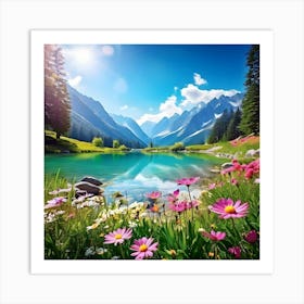 Alpine Lake Art Print