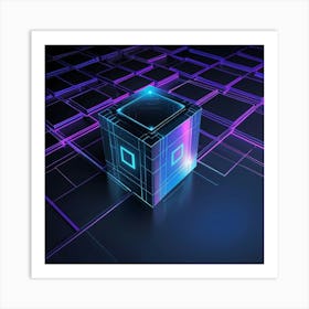 Futuristic Cube 1 Art Print