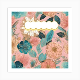 Pink Florals Art Print