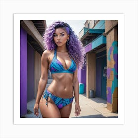 Purple Bikini dg Art Print