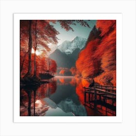 Autumn In The Mountains Art Print