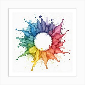 Watercolor Customer Engagement Strategies With Vivid Hues And Creative Design 1 Art Print