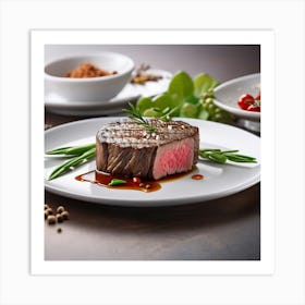 Steak On A Plate 3 Art Print