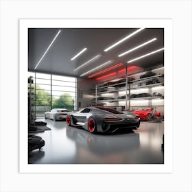 Mercedes Benz Garage Art Print