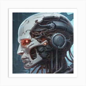 Robot Head 48 Art Print