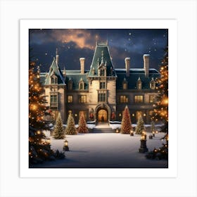 Christmas At The Castle 1 Art Print