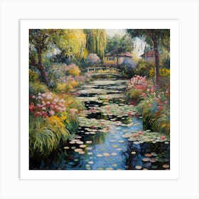 Monet's Violets Ballet Art Print