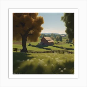 Farm In The Countryside 37 Art Print