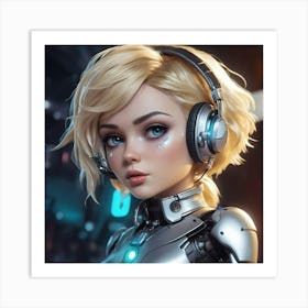 Robot Girl 1 Art Print