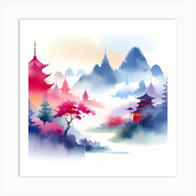 Chinese Landscape Painting 16 Art Print