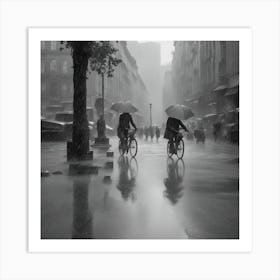 Paris In The Rain Art Print