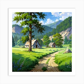 Landscape Painting 43 Art Print