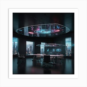 Futuristic Conference Room 2 Art Print