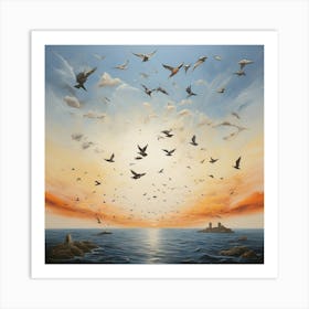 Birds In Flight Art Print