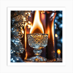 Christmas Candle Art Print