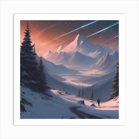 Snowy Landscape 4 Art Print