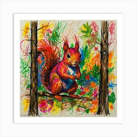 Red Squirrel Art Print