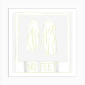 No Feet Spooky Halloween Sheet Ghost Design Art Print