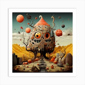 House Of Pumpkins Art Print