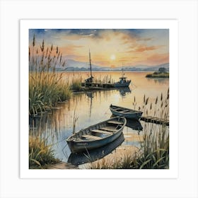 a quiet backwater Art Print