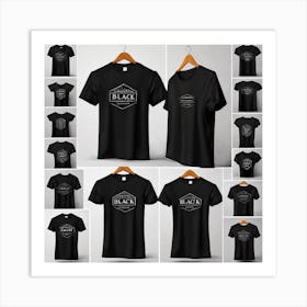 Black T - Shirt 22 Art Print