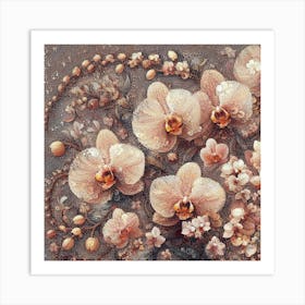 Orchids Here And There Art Print