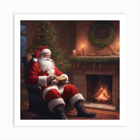 Christmas Santa 28 Art Print