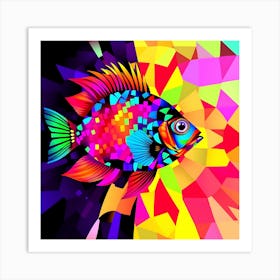 Abstract Fish 4 Art Print