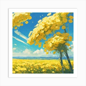 Yellow Flowers 6 Art Print