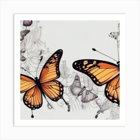 Butterflies 2 Art Print