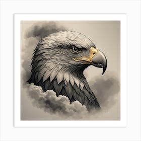 Eagle head Art Print