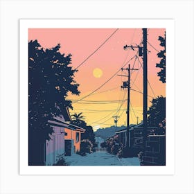 Sunset In The City Art Print