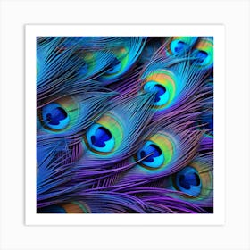 Peacock Feathers 22 Art Print